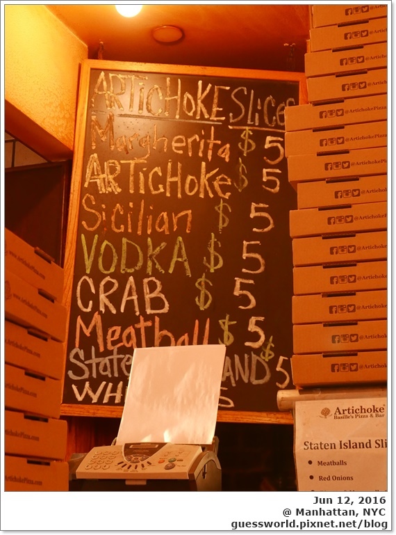 ♣ 紐約食記│Manhattan【Artichoke Basille's Pizza】- 真的是濃湯口味的Pizza