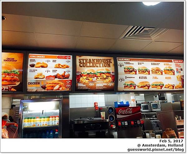 ♞ 荷蘭食記│阿姆斯特丹【Burger King】- 機場吃漢堡王
