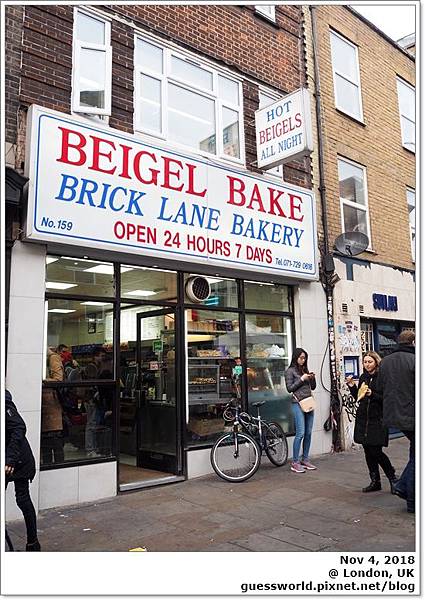 ♣ 倫敦食記│Brick Lane【Beigel Bake】－便宜好吃的24小時貝果店